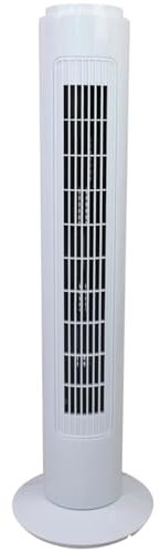 29 Inch Oscillating Tower Fan - White | Quiet Cooling Tower Fan with 3 Speed Settings, Wide Angle Oscillation, Lightweight & Portable, Space-Saving Slim Design for Home, Bedroom, Office Use