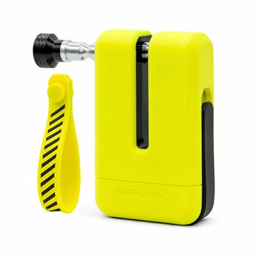 Hiplok MD1000 Anti-Angle Grinder Motorcycle Disc Lock in Neon Yellow | High Security Disc Brake Lock with 3 Replaceable Keys | Resists Angle Grinder Attacks | Sold Secure Diamond & Art 4 Star Rated