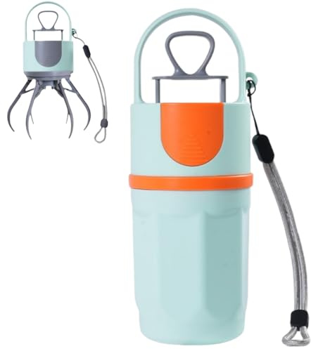 RETGJNC Paletta Portatile per Escrementi di Cane Senza Contatto, pulisci Escrementi a Sei Punte, Facile da Pulire, Adatta a Cani di Piccola, Media e Grande Taglia.