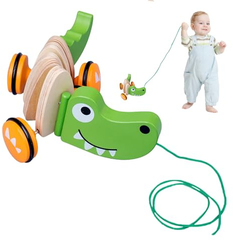 Loop Wood – 29x12x10cm Forest, Construction Pull Puppy Toy, Developmental Motor Skills Hiking, Discovery Spirit Children's Toys, Cute Packaging Present Item | Boys Play