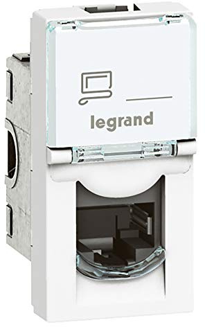 Legrand 076561 Prise Catégorie6 Utp Mosaic, 1 Module, Blanc