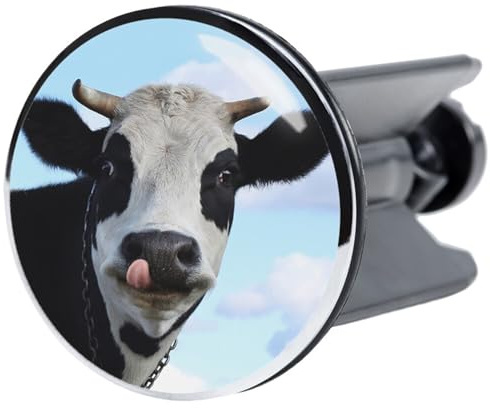 Sanilo Waschbeckenstöpsel Kuh, schöner Stöpsel für das Waschbecken, universal mit Motiv