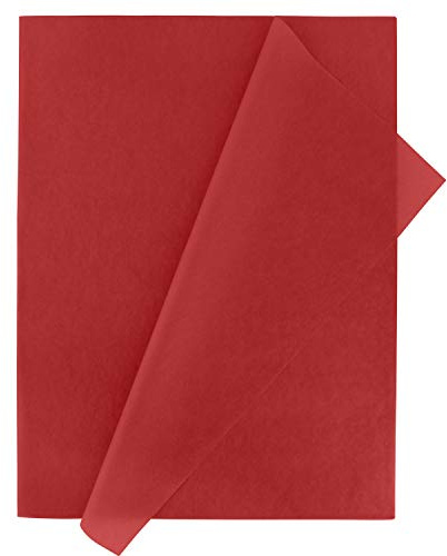 Fixo Kids 68000051 Pack med 25 silkepapper, röd, 50x75cm, perfekt för hantverk