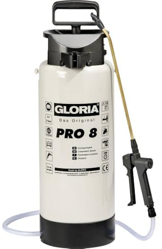 GLORIA Specialtryckspruta Pro 8 | För byggkemikalier & primer | 8 L