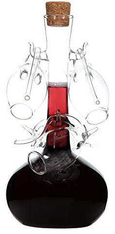 Port Decanter & 4 Glass Sipper Set