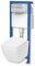 Domino Lavita Vorwandelement inkl. Drückerplatte + Wand WC LINO ohne Spülrand + WC-Sitz mit Soft-Close-Absenkautomatik (Drückerplatte QS) Toilette Komplett Sett WC