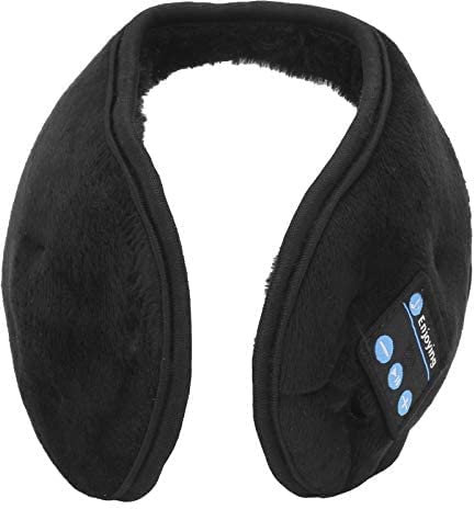 Bluetooth Music Earmuffs, Soft Cotton Bluetooth Winter Music Ear Muffs Wireless Headphones Womens and Mens Ear Warmers Earmuffs for Biking Running Walking Dog Hiking