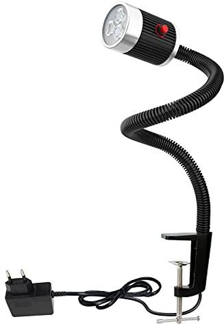 Luce a collo d'oca flessibile a led 900 lumen fissa con morsetto a C Lampada da lavoro per illuminazione industriale per macchine utensili e tornio