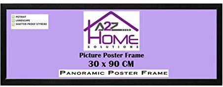 A2Z Home Solutions® Large Wall Picture Frames Black Long Frames 30x90 Frame Picture Frames Landscape & Portrait Panoramic Frame For Wall Posters Photos Canvas Gallery Design
