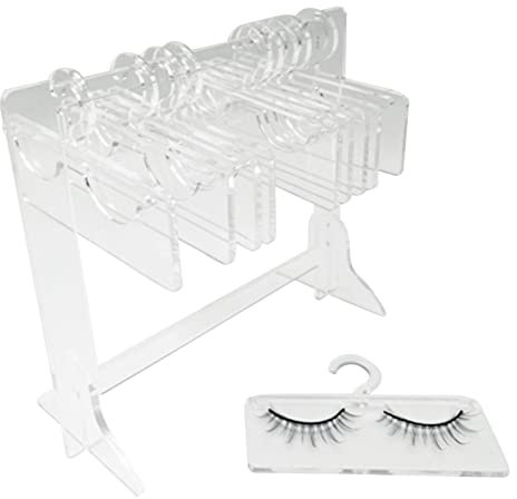 JOEBO Scatola Portaciglia, Custodia Portaciglia Portaciglia con 10 Ganci Organizer Supporto for Innesto, Scatola Portaoggetti Cosmetici for Innesto Estensione Ciglia, Contenitore Espositore Trucco/85