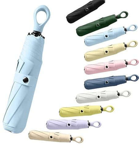 erised's bifrost Faltender Regenschirm mit 8 Rippen RingGriff Taschenschirm,Sonnenschutz Kleiner Sonnenschutzfür Koffer Kompakt Freien UV Schutz für Damen und Kinder Reise
