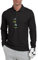 QIXING Men's Golf Polo Shirts Long Sleeve UPF 50+ Lightweight，Quick Dry Performance Collar Summer Tops for Golf, Fishing, Tennis(Black, L)