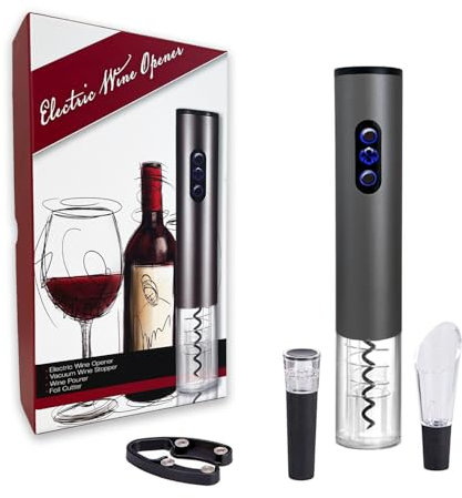 Cavatappi Elettrico per Vino - Apribottiglie Intelligente con Tecnologia Anti-Rottura e Display LED