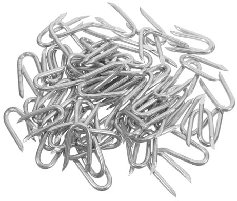 Zerodeko 200 Piezas De Clavos De Madera Para Cercas De Malla De Alambre Grapadoras De Pared Clavos De Alambre Clavos Para Cercas Clavos En Forma De U Clavos Ocultos Grapas Grapas