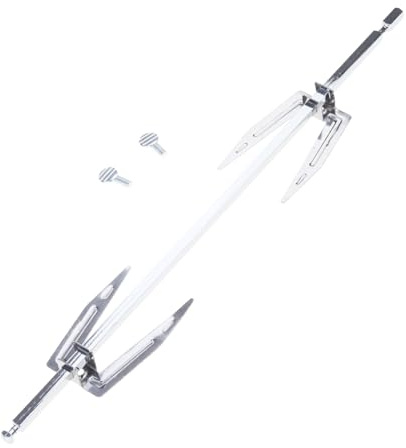 Forchette per girarrosto e aste per spiedo, in acciaio inox, resistente, rotante, accessori per barbecue per cucinare all'aperto, campeggio, barbecue in giardino – Pratico supporto per girarrosto per