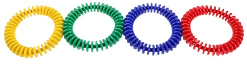 CLISPEED Set 4 Pezzi Attrezzatura Subacquea per Anelli da Immersione in Piscina in Materiale Plastico Flessibile Colorato per Allenamento Nuoto e Giochi Estivi Sicuri
