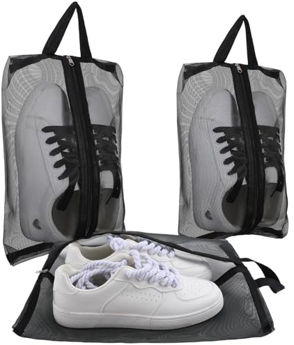 Tyqour 2 Pack Shoe Bag Golf Shoe Bag Reusable Travel Shoe Bags for Storage with Zipper Travel Essentials Women for and Men Shoe Bag for Gym Sport