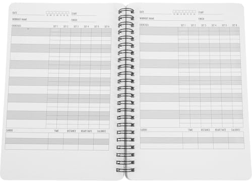 TOYANDONA Fitness Planner Workout Journal A5 Coil-Bound Exercise Log Book Daily Training Schedule Notebook for Gym and Home Fitness Tracking