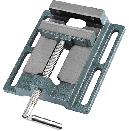 Aolidsive Tornillo de Banco para Máquina de Hierro Fundido de Alta Resistencia, Tornillo de Prensa de Taladro de 4 Pulgadas con Mandíbulas Ensanchadas Elevadas para Fresado, Perforación,