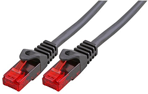 BIGtec LAN Kabel 0,15m Netzwerkkabel Ethernet Internet Patchkabel CAT.6 schwarz Gigabit für Netzwerke Modem Router Switch 2 x RJ45 kompatibel zu CAT.5 CAT.6a CAT.7 Stecker