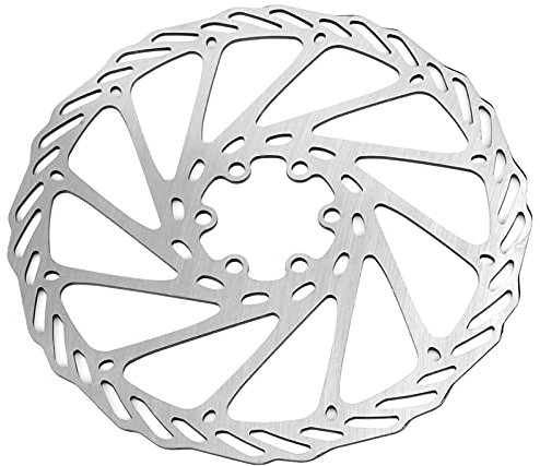Fahrradscheibe Bremsscheibe, Edelstahl Bremsbelag Mit 6 Schrauben Bremsscheiben Hinten Vorne Fahrradzubehör Scheibenbremsen Für Rennrad Mountainbike Dirt Bike Kart Bremsteil Bremse Scheibe Silber