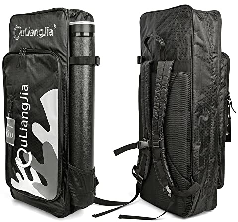 SHARROW Archery Backpack Takedown Recurve Bow Case Carry Bow Bag Back Pack Carrier Transport Storage Bag with Arrow Quiver (Black)