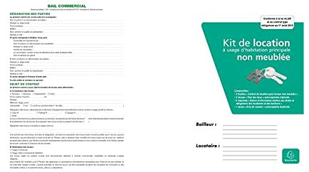 Exacompta 47E Dossier Location Commerciale Artisans et Commerçants & 41E Kit dossier pour bail location non meublée