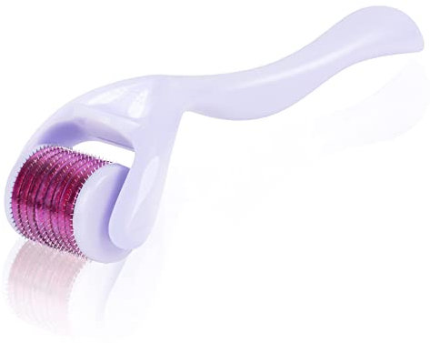 URAQT Dermaroller, Bartroller Microneedling Roller für Gesicht und Körper, Nadelroller Bart Roller für Bartwachstum, Gesichtshautpflege, Anti-Aging, Anti-Falten, Narbenentfernung (0.5mm)