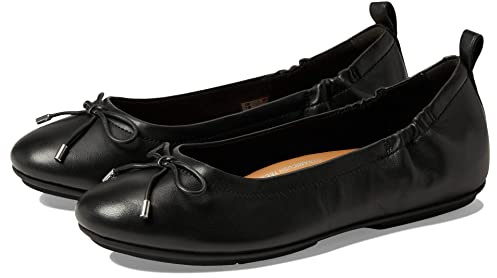 Fitflop Allegro Bow Leather Ballet Pumps Black