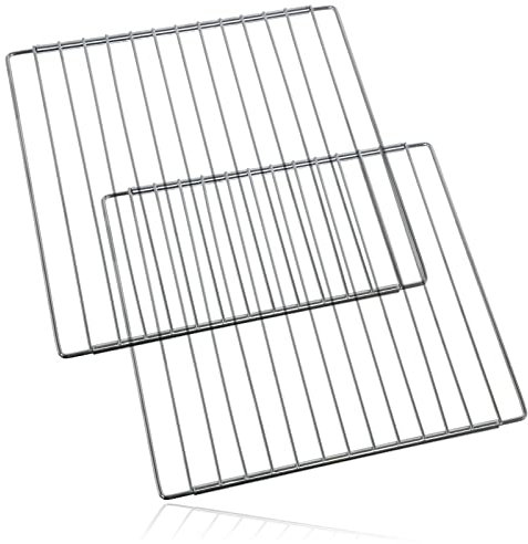 SPARES2GO Ripiano universale per frigorifero, porta-congelatore regolabile, cromato, x 2