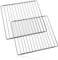 SPARES2GO Universal Refrigerator Adjustable Shelf Freezer Fridge Chrome Plated (Pack of 2)