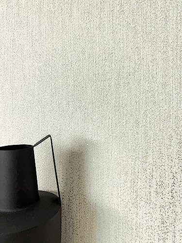 NEWROOM Vliestapet Vit Strukturtapet - Modern Glamour Glans Unitapet för Vardagsrum Sovrum