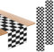 2 Stück Tischläufer,Halloween-Tischdecke,Disco Tischläufer,33X183CM Schwarz Weiß Karierte Tischdecke Tischdecken,Schwarz und Weiß Karierte Flagge Tischdecke Polyester Büffel Karo Racing Geburtstag