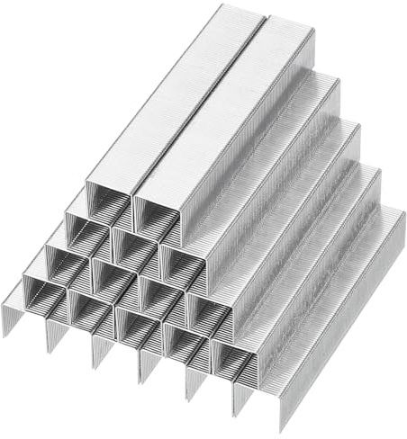 PATIKIL 23/13 Agrafes pour agrafeuse, 2 boîtes de 2000 pièces 1/2 Longueur de jambe Agrafes standard à pointe plate en ciseau sans bourrage pour fournitures de bureau à domicile, argent