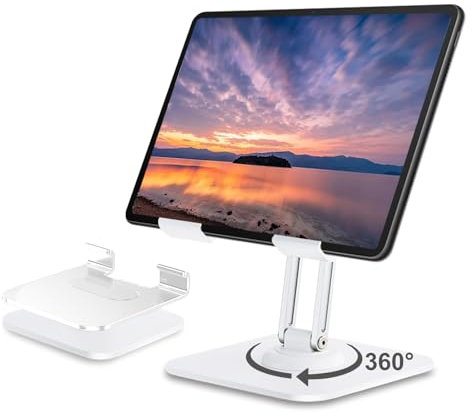 flintronic Tablet Ständer, Aluminium Verstellbarer Tablet Halterung, Faltbarer Tablet Halter, Stabil Universal iPad Ständer für iPad Pro/Air/Mini Galaxy Tab iPhone Pro/Max/Plus von 4-13 Zoll