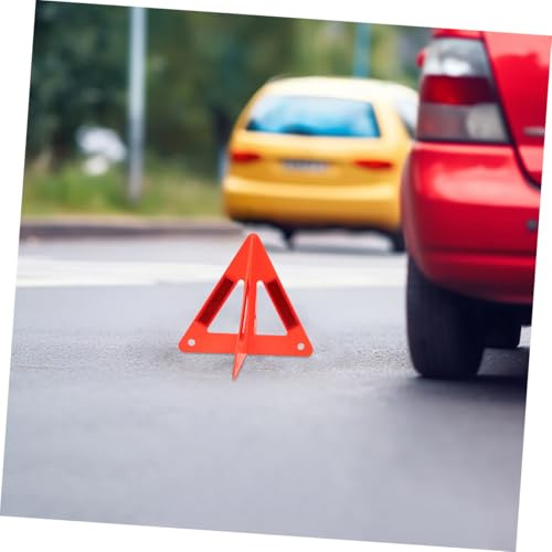 BUGUUYO 3 Pièces Triangle Avertissement Réfléchissant Pliable pour Véhicules Panneau de Signalisation de Sécurité Plastique Durable Indicateur de Danger pour Camions et Voitures