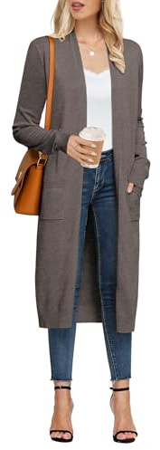 GRACE KARIN Long Women's Cardigans Knit Long Sleeve Casual Elegant Cardigan