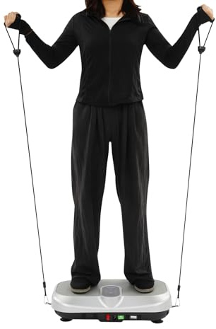 QUIOTUIR 120 hastigheter vibrerande fitness plattform strängar hem sport | ABS vibrationer, 4D-plattform, 120 hastigheter, justerbara rep, dragkraft, fitness, hem, komplett träning, sport, hem