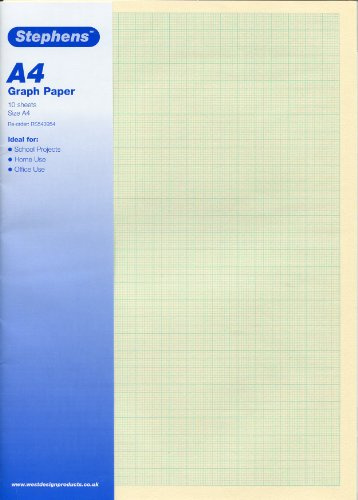 Stephens Special White Graph Paper A4 120gsm 10 Sheets, Ideal Stationery Supplies for School, Office and Home Use, Writing, Drawing, Tracing, Grid Design Allows You to Create Graphs and Projects