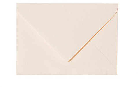 Paper24 25 Briefumschläge, Umschläge, Kuverts in B6 125 x 176 mm (12,5x17,6 cm), Grammatur: 120 g/m² - Creme