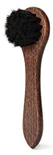 Lettro Cepillo Aplicador de Cera para Zapatos, Cepillo de Madera para Aplicar Cera y Crema en Zapatos y Botas, Cepillo de Pelo de Caballo para Zapatos Apto para todo tipo de Cuero, Cerdas Negras