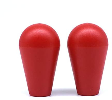Arcity 2 Pcs Arcade Joystick Oval Bat Top Topper Knob Ball Top Handle Knob American Type Style Black and Black for Zippy SANWA SEIMITSU Arcade1up Machine Console Cabinet New