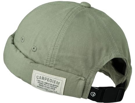 Clakllie Docker - Gorro de marinero ajustable para hombre, sin paraguas, estilo retro, gorro de pescador, H-GD43-Green, Talla única