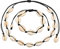 JZTRADING Muschelkette Muschelarmband Muschelkette Damen Verstellbares Muschelarmband Muschel SchlüSselbein Halskette FüR Frauen Strandschmuck Black