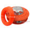 Zeqeey Rasentrimmer-Ersatzspulenkopf M10 x 1,25, Linksgewinde mit 15 m 2,4 mm Rasentrimmerfaden für Motorsense, Universal-Mähkopf, Farbe: Orange