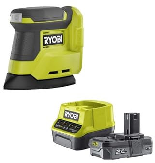 Pack RYOBI Ponceuse triangulaire 18V One+ RPS18-0 - batterie 2.0Ah - 1 chargeur
