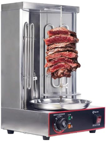 Rotisserie Shawarma Machine, Vertikal Rotisserie Ugnsgrill, BäNkskiva Shawarma Machine Kebab Elspis Roterande Ugn, Rostfri Steel Roaster