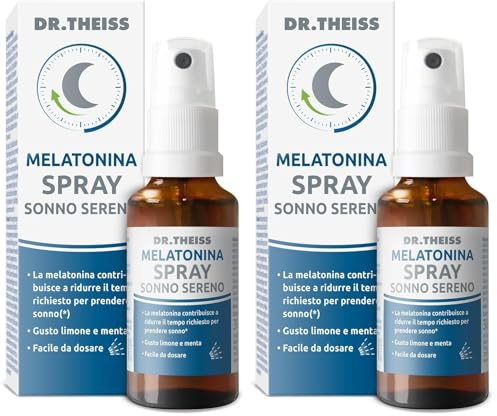 Dr. Theiss Dormitum + Melatonina per Dormire Bene 30 ml - Spray Integratore per Sonno e Addormentamento, con Estratto di Passiflora che Favorisce il Relax in Caso di Stress e Insonnia