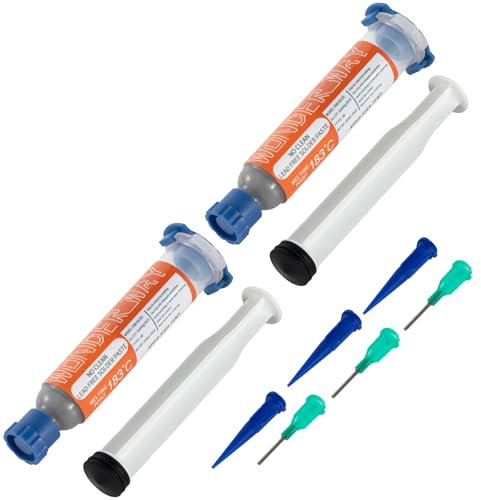 wonderway Sn64/Bi35/Ag1 T4 bleifreie Lötpaste, nicht sauber, 183 ℃ Schmelzpunkt, Lieferung von wonderway (20 g x 2 Packungen)