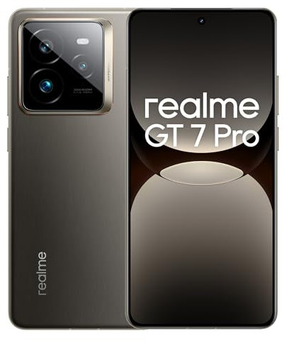 realme GT 7 Pro 5G Smartphone 12+512 GB,Processore Snapdragon® 8 Elite,Fotocamera AI Ultra-clear Snap,Ricarica SUPERVOOC da 120 W,Batteria da 6.500 mAh,IP69,Sblocco subacqueo,Grey(no adapter)